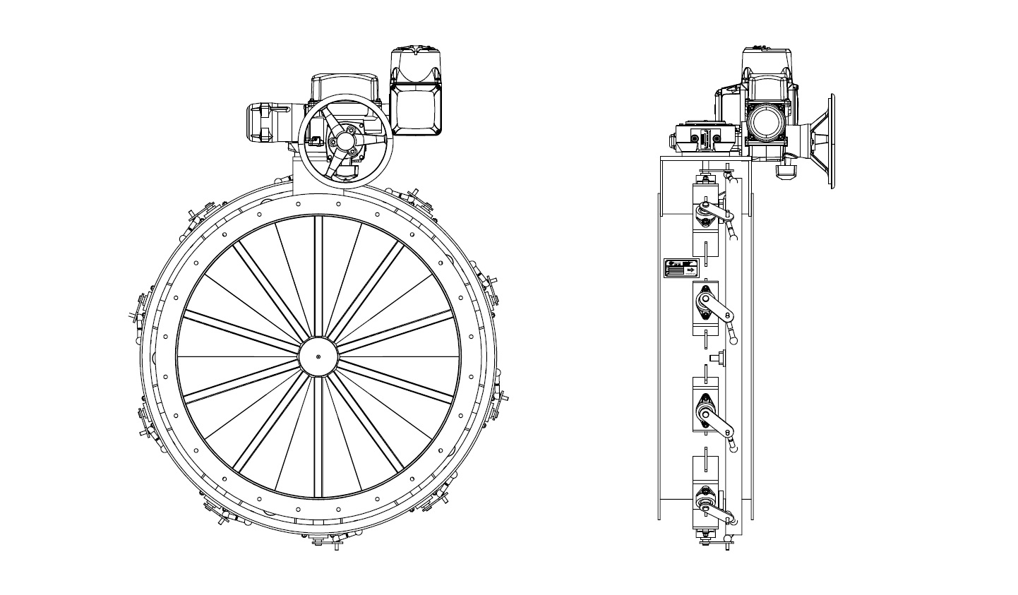 Damper Registro Radial Acionamento Elétrico Modulante